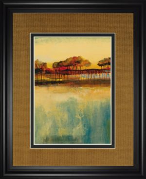 34 in. x 40 in. “October Sky Il” By George Framed Print Wall Art