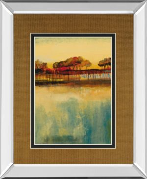 34 in. x 40 in. “October Sky Il” By George Mirror Framed Print Wall Art