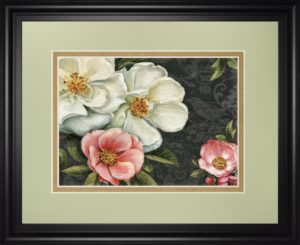 34 in. x 40 in. “Floral Damask I” By Lisa Audit Framed Print Wall Art