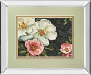 34 in. x 40 in. “Floral Damask I” By Lisa Audit Mirror Framed Print Wall Art