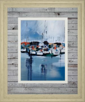 34 in. x 40 in. “Docked” By Fitsimmons, A. Framed Print Wall Art