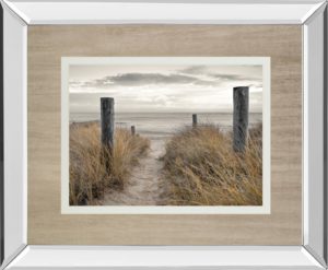 34 in. x 40 in. “Beach Day” By Frank, A. Mirror Framed Print Wall Art