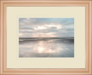 34 in. x 40 in. “Silver Sands” By Assaf Frank Framed Print Wall Art