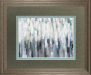 34 in. x 40 in. “Silver Rain” By Karen Lorena Parker Framed Print Wall Art