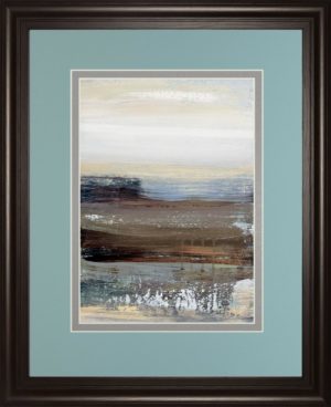 34 in. x 40 in. “Hint Of Blue” By Aerial Snow Framed Print Wall Art
