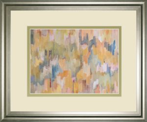 34 in. x 40 in. “Concerto Grey” By Robert Cresvell Framed Print Wall Art