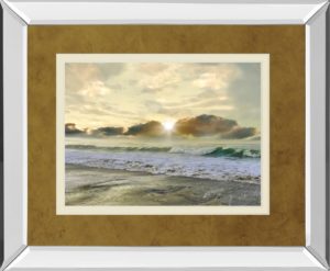 34 in. x 40 in. “Discovery” By Mike Calascibetta Mirror Framed Print Wall Art