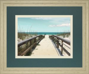 34 in. x 40 in. “Welcome To Paradise” By Nan Framed Print Wall Art