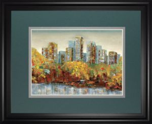 34 in. x 40 in. “Central Park” By Carmen Dolce Framed Print Wall Art