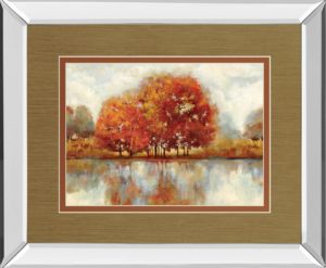 34 in. x 40 in. “Together” By Asia Jensen Mirror Framed Print Wall Art