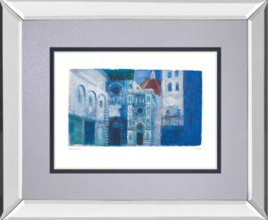 34 in. x 40 in. “The Duomo, Florence” By Ann Oram Mirror Framed Print Wall Art