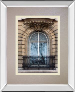 34 in. x 40 in. “Rue De Paris I” By Tony Koukos Mirror Framed Print Wall Art