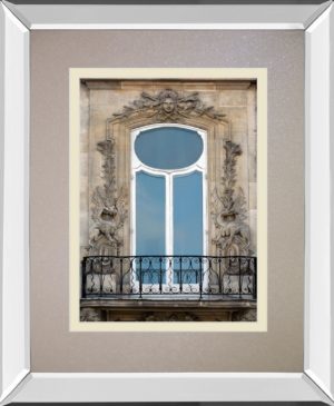 34 in. x 40 in. “Rue De Paris IIl” By Tony Koukos Mirror Framed Print Wall Art