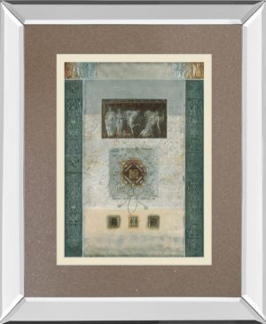34 in. x 40 in. “Romanesque I” By Douglas Mirror Framed Print Wall Art
