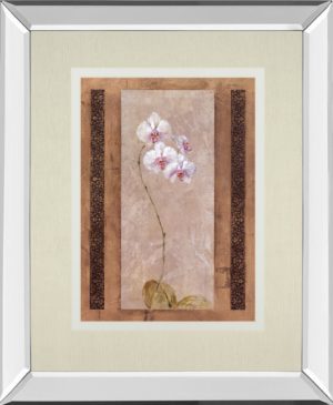 34 in. x 40 in. “Contemporary Orchid I” By Carney Mirror Framed Print Wall Art