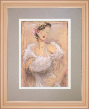 34 in. x 40 in. “Stole My Heart Il” By Dupre Framed Print Wall Art