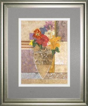 34 in. x 40 in. “Rose” By Hollack Framed Print Wall Art