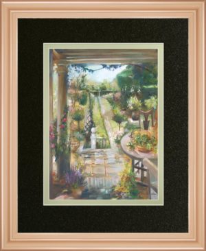 34 in. x 40 in. “Serenity” By Marysia Framed Print Wall Art