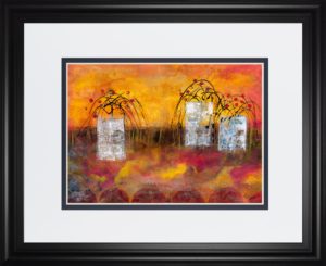 34 in. x 40 in. “Old Boxes IV” By Elliot Framed Print Wall Art