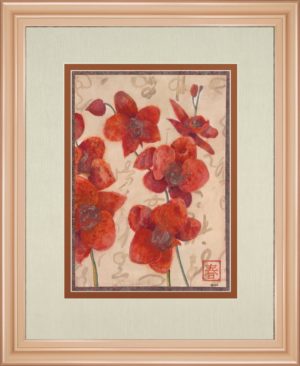 34 in. x 40 in. “Asian Orchid I” By Hollack Framed Print Wall Art
