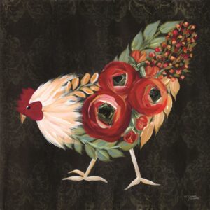 SMALL – BOTANICAL ROOSTER BY MICHELE NORMAN