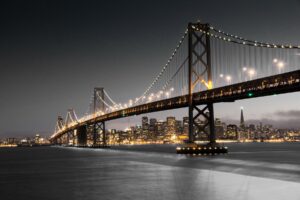 Temp Glass w/Foil – San Francisco Bridge