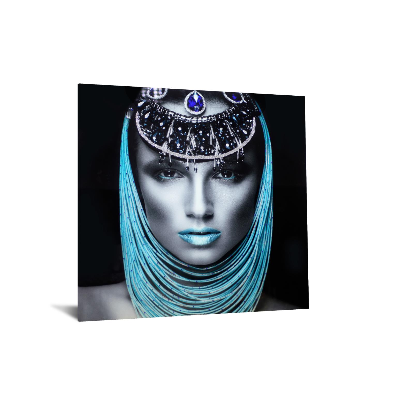 Temp Glass w/Foil & Rhinestones - Lady Pharaoh - Classy Art