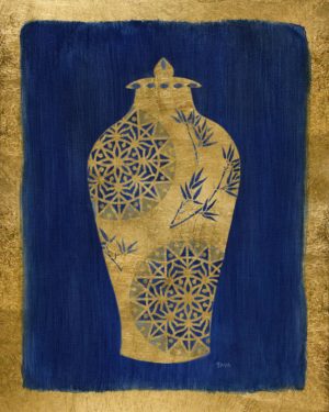 SAPPHIRE AND GOLD URN II BY TAVA STUDIOS