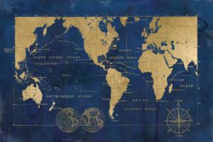 INDIGO WORLD MAP BY CAROL ROBINSON