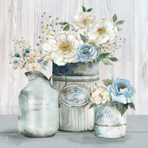 FRAMED SMALL – FRENCH GARDEN FLOWERS II BY CAROL ROBINSON