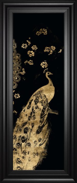 Gilded Peacock Triptych III BY Jennifer Goldberger