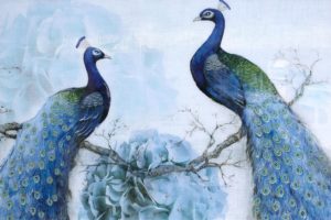 Temp Glass w/ Foil & Rhinestones – Peacocks
