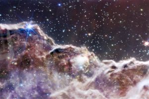Temp Glass w/ Foil & Rhinestones – James Webb Carina Nebula II