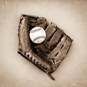 Vintage Baseball by Jennifer Rigsby (FRAMED)(SMALL)