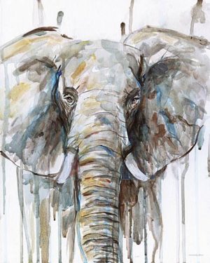 Drippy Elephant by Kamdon Kreations (FRAMED)