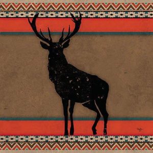 Out West Deer by Mollie B. (FRAMED)(SMALL)
