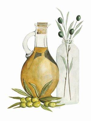 Olive Oil Jar I by Cindy Jacobs (FRAMED)