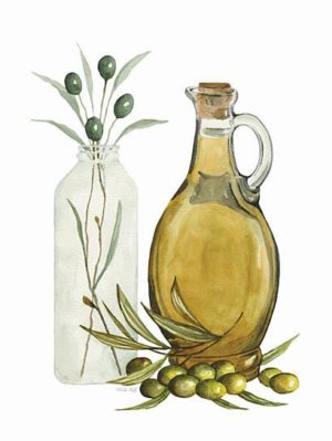 Olive Oil Jar II by Cindy Jacobs (FRAMED)