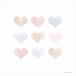 Watercolor Hearts by Susan Ball (FRAMED)(SMALL)
