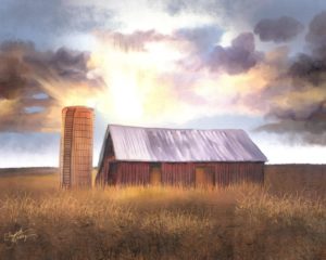 Sunset Farm by Elizabeth Medley (FRAMED)