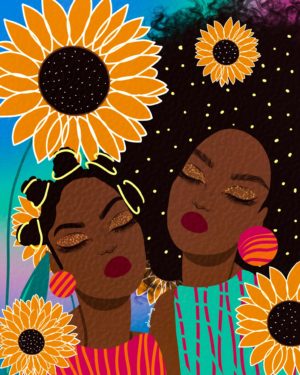 Sunflower Women by Lorintheory  (FRAMED)