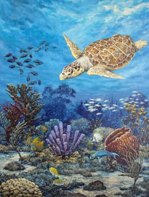 Copperhead Turtle by James Harris (FRAMED)