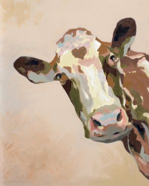 Peering Cow by Patricia Pinto (FRAMED)
