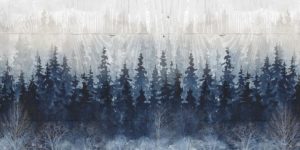 Misty Indigo Forest by Carol Robinson (FRAMED)