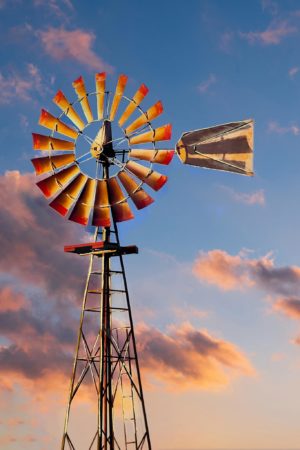 Tempered Glass w/ Foil – Windmill at Dawn